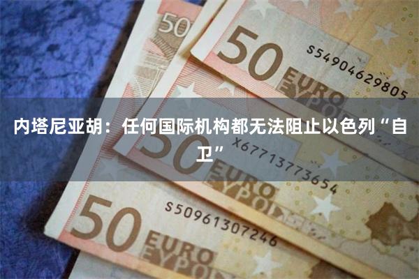 内塔尼亚胡：任何国际机构都无法阻止以色列“自卫”