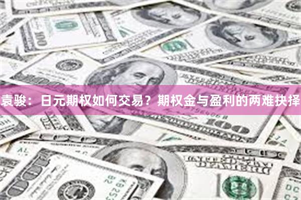 袁骏：日元期权如何交易？期权金与盈利的两难抉择