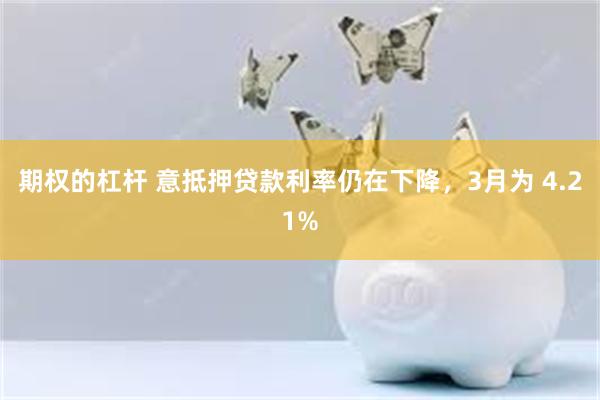 期权的杠杆 意抵押贷款利率仍在下降，3月为 4.21%