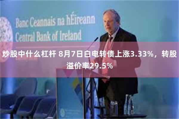 炒股中什么杠杆 8月7日白电转债上涨3.33%，转股溢价率29.5%